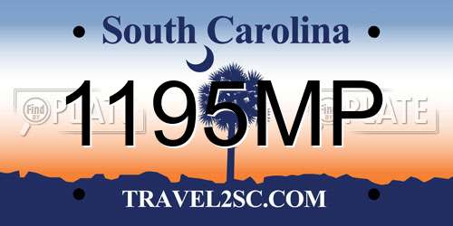 1195MP South Carolina License Plate