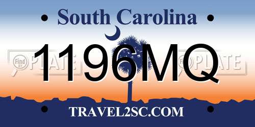 1196MQ South Carolina License Plate