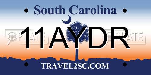 11AYDR South Carolina License Plate