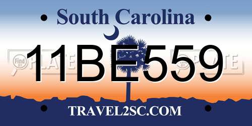11BE559 South Carolina License Plate