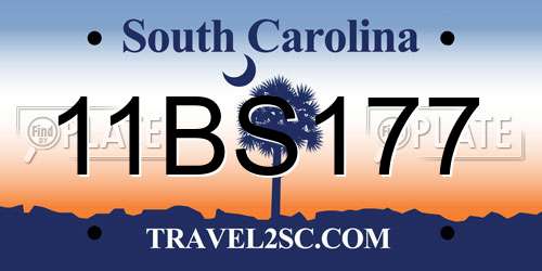 11BS177 South Carolina License Plate