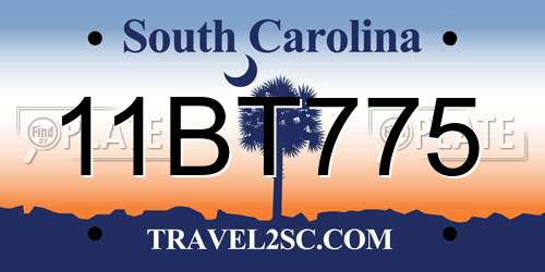 11BT775 South Carolina License Plate