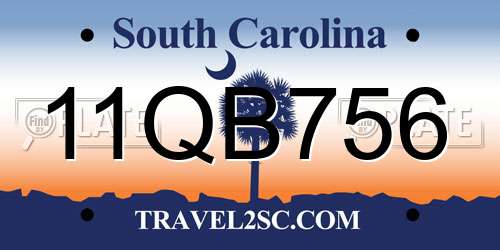 11QB756 South Carolina License Plate