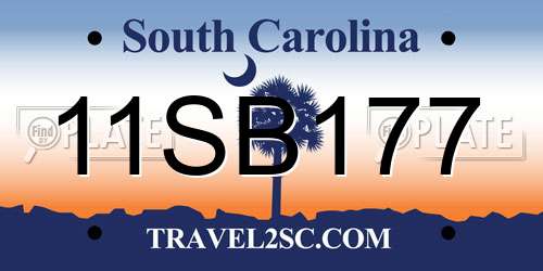 11SB177 South Carolina License Plate