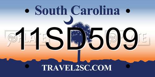 11SD509 South Carolina License Plate