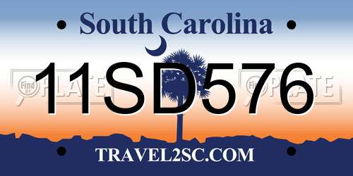 11SD576 South Carolina License Plate