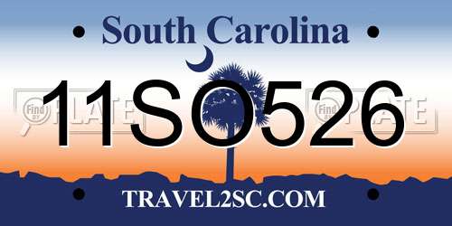 11SO526 South Carolina License Plate