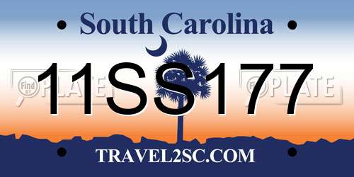 11SS177 South Carolina License Plate