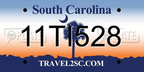 11TI528 South Carolina License Plate