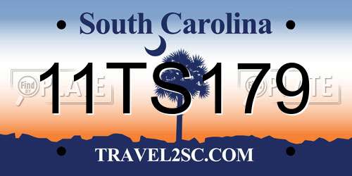 11TS179 South Carolina License Plate