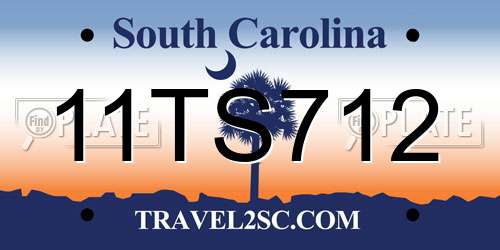 11TS712 South Carolina License Plate