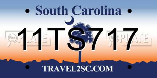 11TS717 South Carolina License Plate