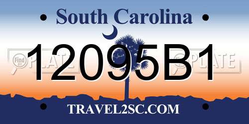 12095B1 South Carolina License Plate