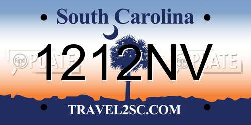 1212NV South Carolina License Plate