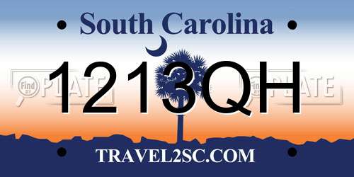 1213QH South Carolina License Plate