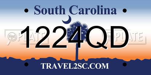 1224QD South Carolina License Plate