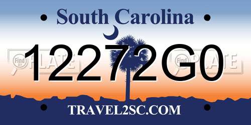 12272G0 South Carolina License Plate