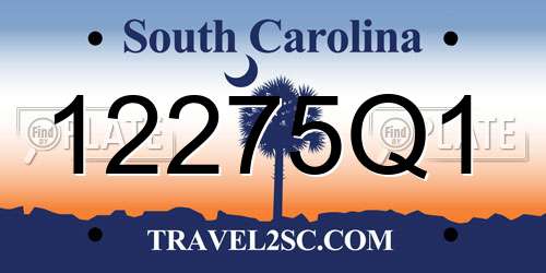 12275Q1 South Carolina License Plate