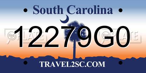 12279G0 South Carolina License Plate
