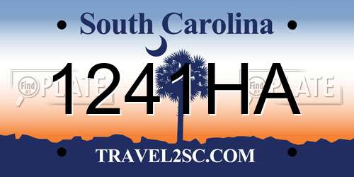 1241HA South Carolina License Plate