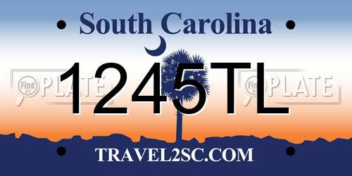 1245TL South Carolina License Plate