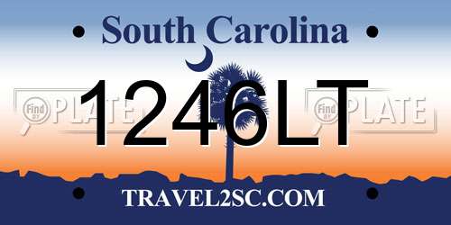 1246LT South Carolina License Plate