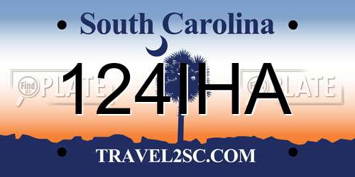 124IHA South Carolina License Plate