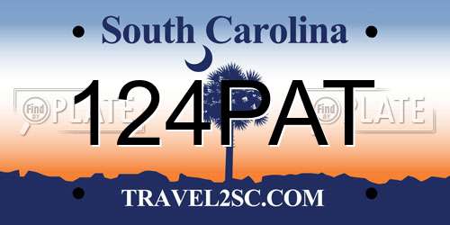 124PAT South Carolina License Plate