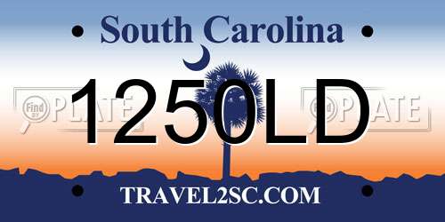 1250LD South Carolina License Plate