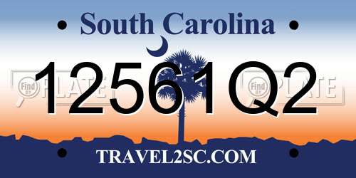 12561Q2 South Carolina License Plate