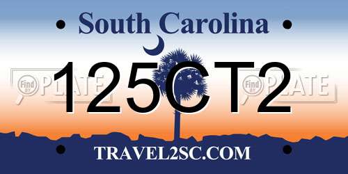 125CT2 South Carolina License Plate