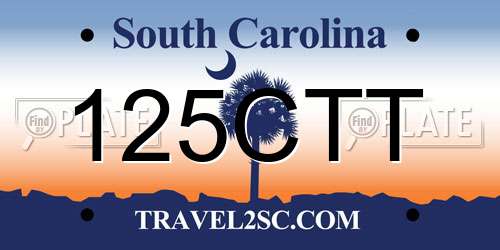 125CTT South Carolina License Plate
