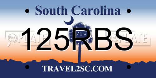 125RBS South Carolina License Plate