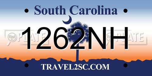1262NH South Carolina License Plate