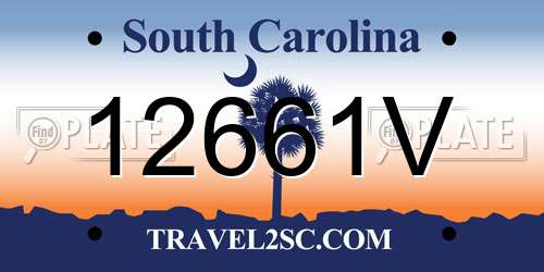 12661V South Carolina License Plate