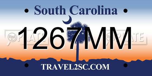 1267MM South Carolina License Plate