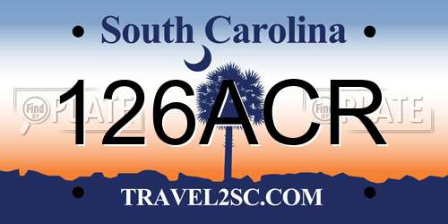 126ACR South Carolina License Plate