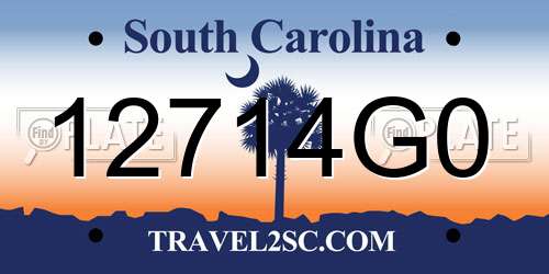12714G0 South Carolina License Plate