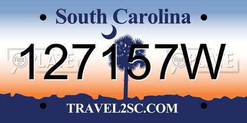 127157W South Carolina License Plate