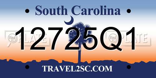 12725Q1 South Carolina License Plate