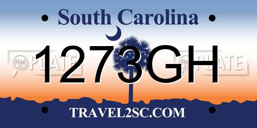 1273GH South Carolina License Plate