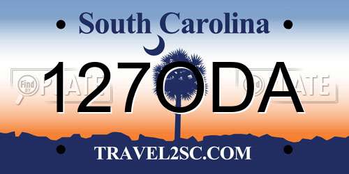 127ODA South Carolina License Plate