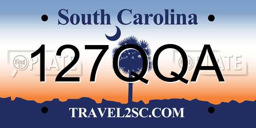 127QQA South Carolina License Plate