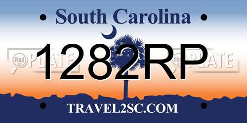 1282RP South Carolina License Plate