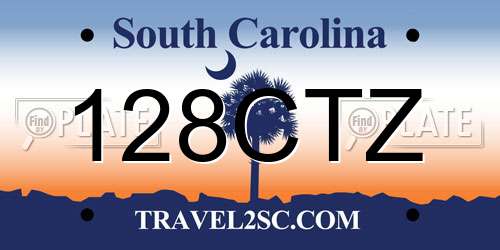 128CTZ South Carolina License Plate