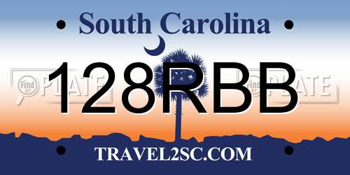 128RBB South Carolina License Plate