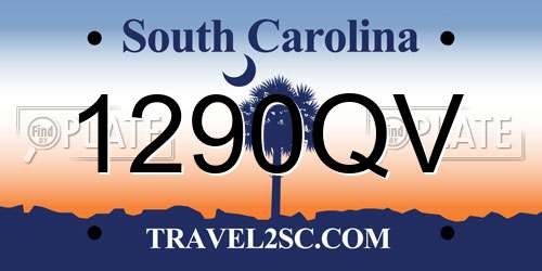 1290QV South Carolina License Plate