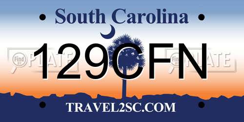 129CFN South Carolina License Plate