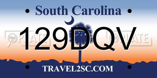 129DQV South Carolina License Plate