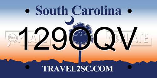 129OQV South Carolina License Plate